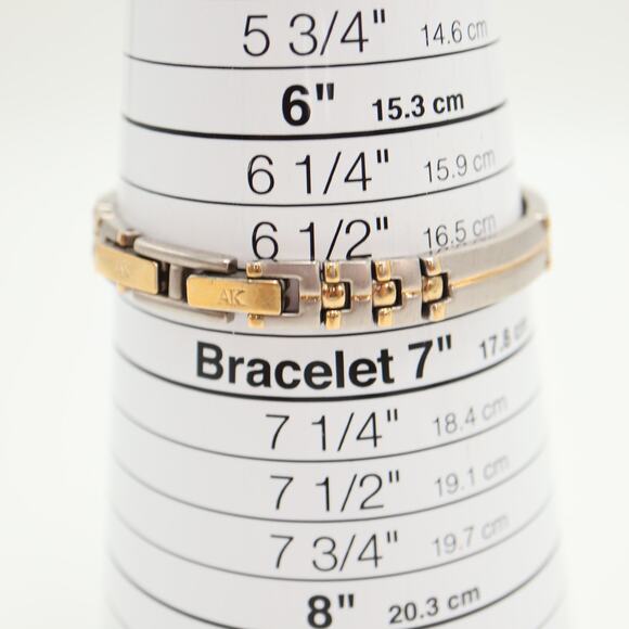 Anne Klein Womens Two Tone Watch 16mm Rectangle Metal Bracelet with New Battery - Picture 4 of 16